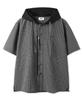 OHY Check Zip Hoodie S/S Shirt - Black