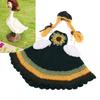 Fall Porch Goose Outfits Hand Woven Goose Costume For Outdoor Lawn Garden Courtyard Yellow Green