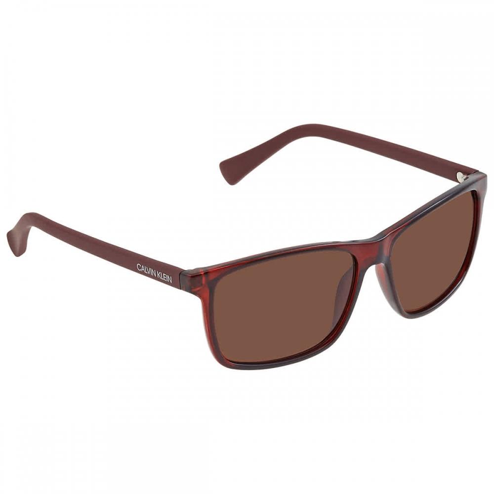 Calvin Klein Brown Rectangular Men S SunglaSSeS ck19568S 601 58 Multi