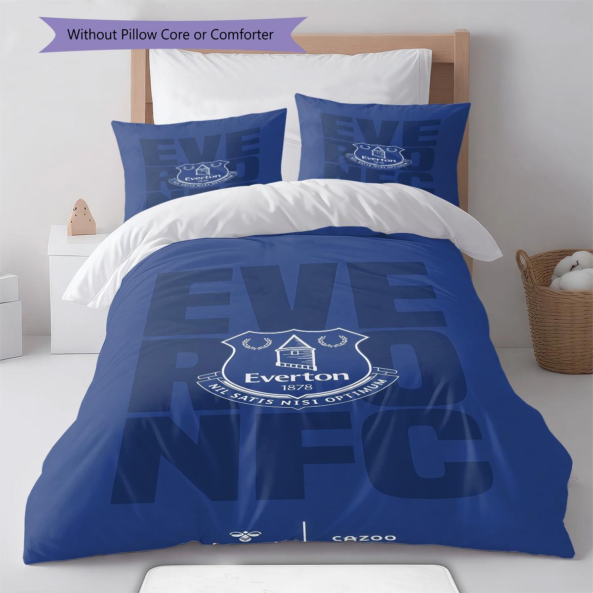

Everton logo RugPattern Bedding Quilt Set Quilt Cover Pillowcase Home Decoration Birthday Gift (1 * duvet cover + 2 * pillowcase, without core) 135x200cm