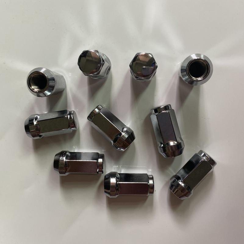 Key 19mm Lug Nuts 45mm height m12x1.25, m12x1.5 , m14x1.5 , m14x2,1/2"-20,Thread Cone Seat Car Wheel Nuts Sliver 10 Pcs