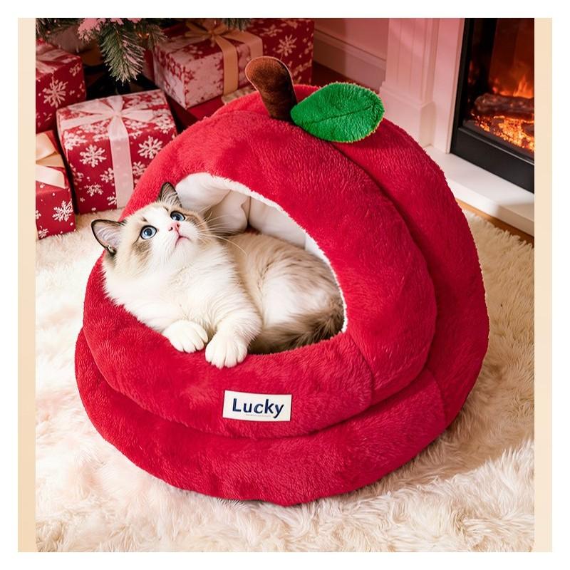 Cat/Dog Bed in the Shape of a Red Apple 42x40x41cm Cat40