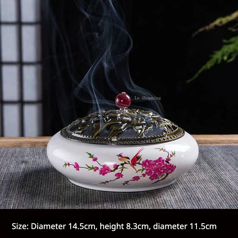 Ceramic Censer Stick Incense Holder Home Ancestral Hall Interior Zen Tea Ceremony Office Bedroom Decoration Aromath Appliances