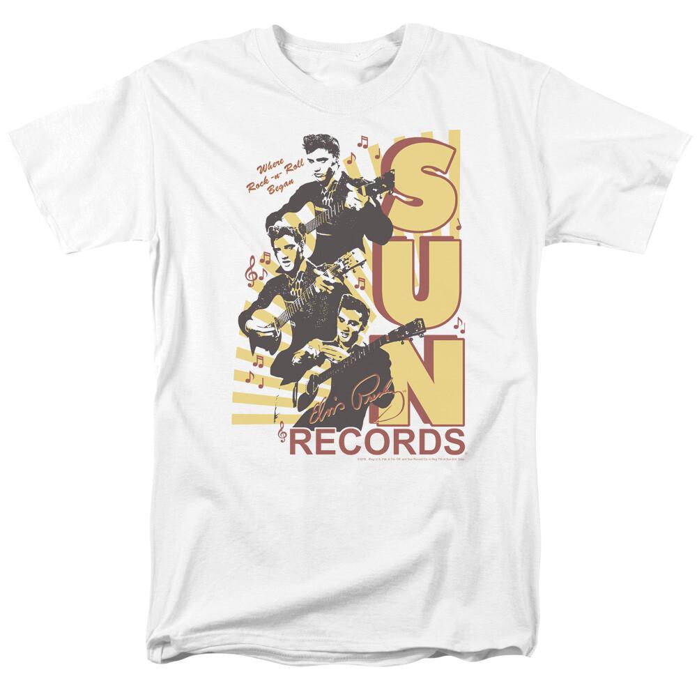 Sun Records Tri Elvis T-Shirt through 5X S