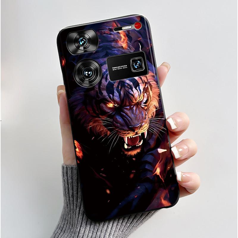 Case For ZTE Nubia Z60 Z70 Z70S Z50 Ultra Cute Love Heart Rabbit Matte Black Soft Silicone Cover For Nubia Z60Ultra Fundas Shell