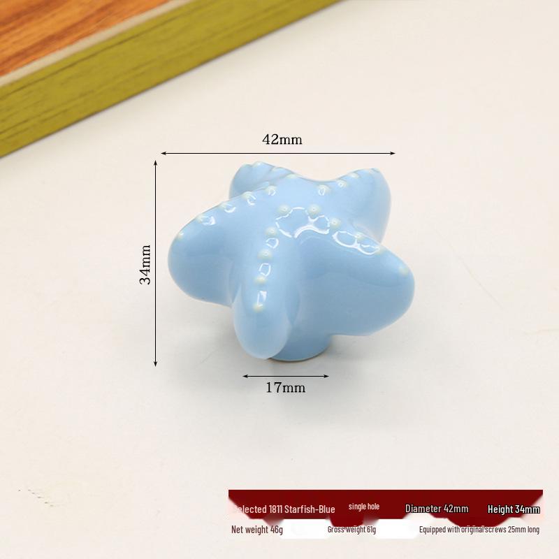 Круглая керамическая ручка для детских шкафов и ящиков - Дизайн без сверления