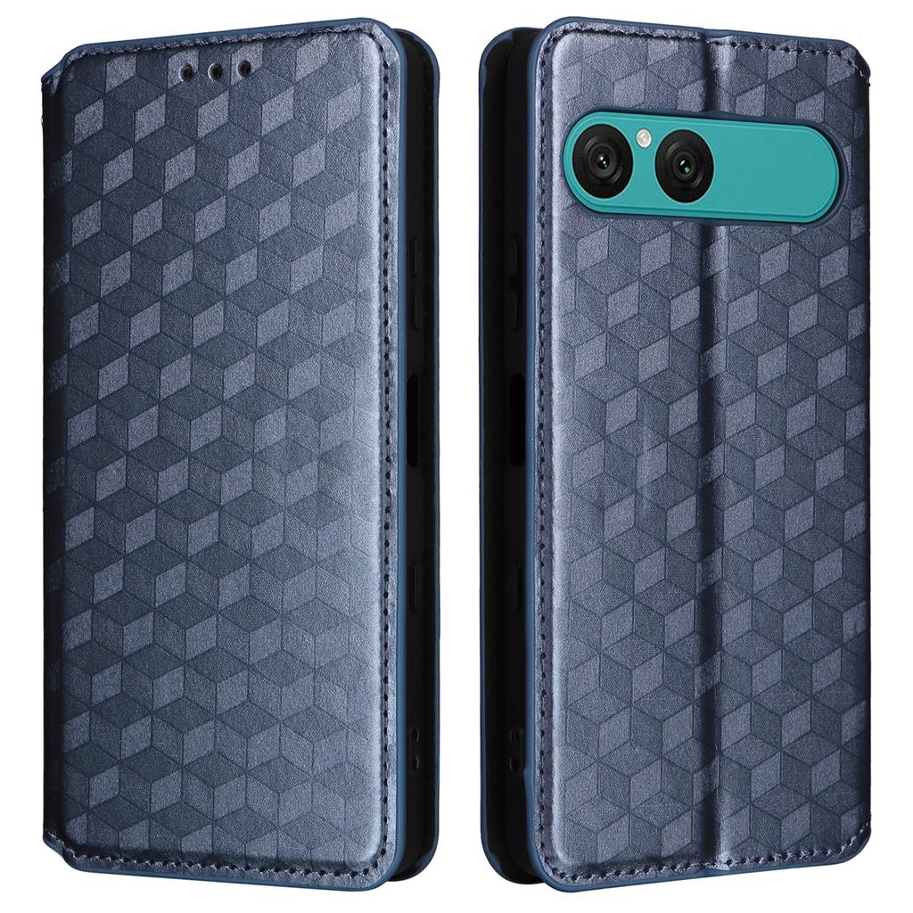For Sony Xperia 10 VII Case Wallet Rhombus Imprinted Leather Phone Cover