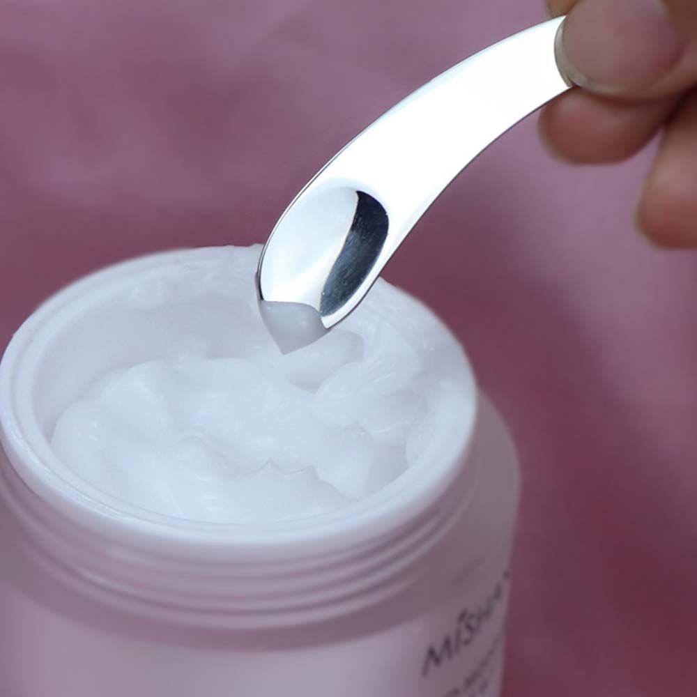 Tools Metal Eye Cream Stick Makeup Spatula Mini Cosmetic Spoon Facial Cream Spoon Curved Scoop