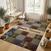 Dog Theme Crystal Velvet Rug Personalized Custom Name Text Soft Floor Mat Home Decor