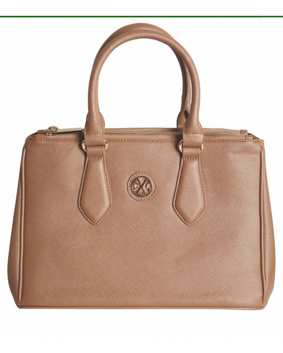 Tote Bag - CHRISTIAN LACROIX - Taupe - Coated Canvas - 2 Handles - Removable Shoulder Strap