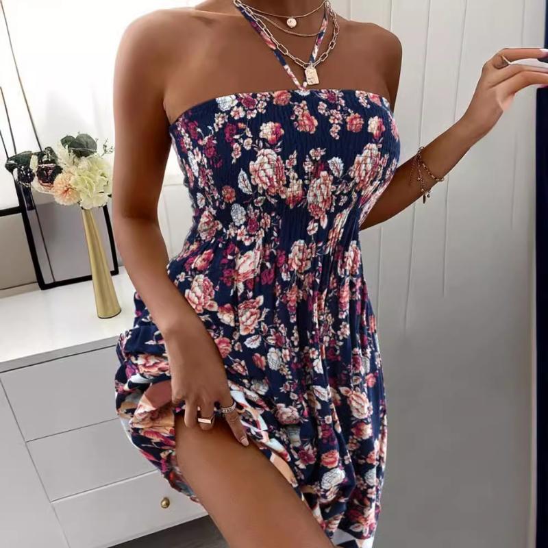 BITCED Women's Summer Fashion Sexy Sleeveless Neck Dresses