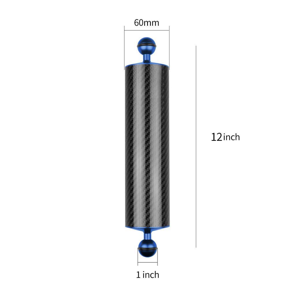 BGNing Float Buoyancy Aquatic Arm Dual Ball Floating Carbon Fiber Arm Diving Camera Underwater Diving Tray for Gopro/Smartphones