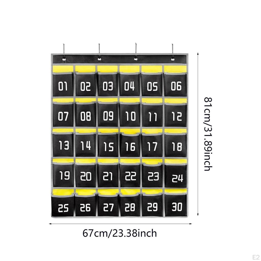 Handy-Organizer-Tabelle für den Einsatz im Klassenzimmer mit Taschenaufbewahrung