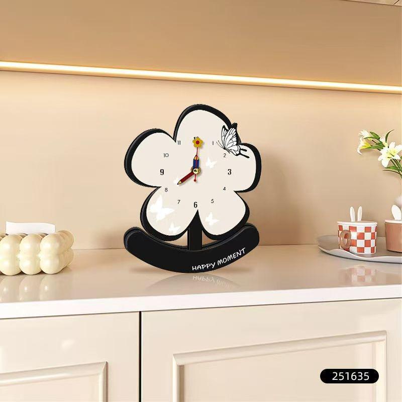 

Silent Cartoon Flower Clock: Creative Decorative Ornament for Living Room or Bedroom 20*25 cm