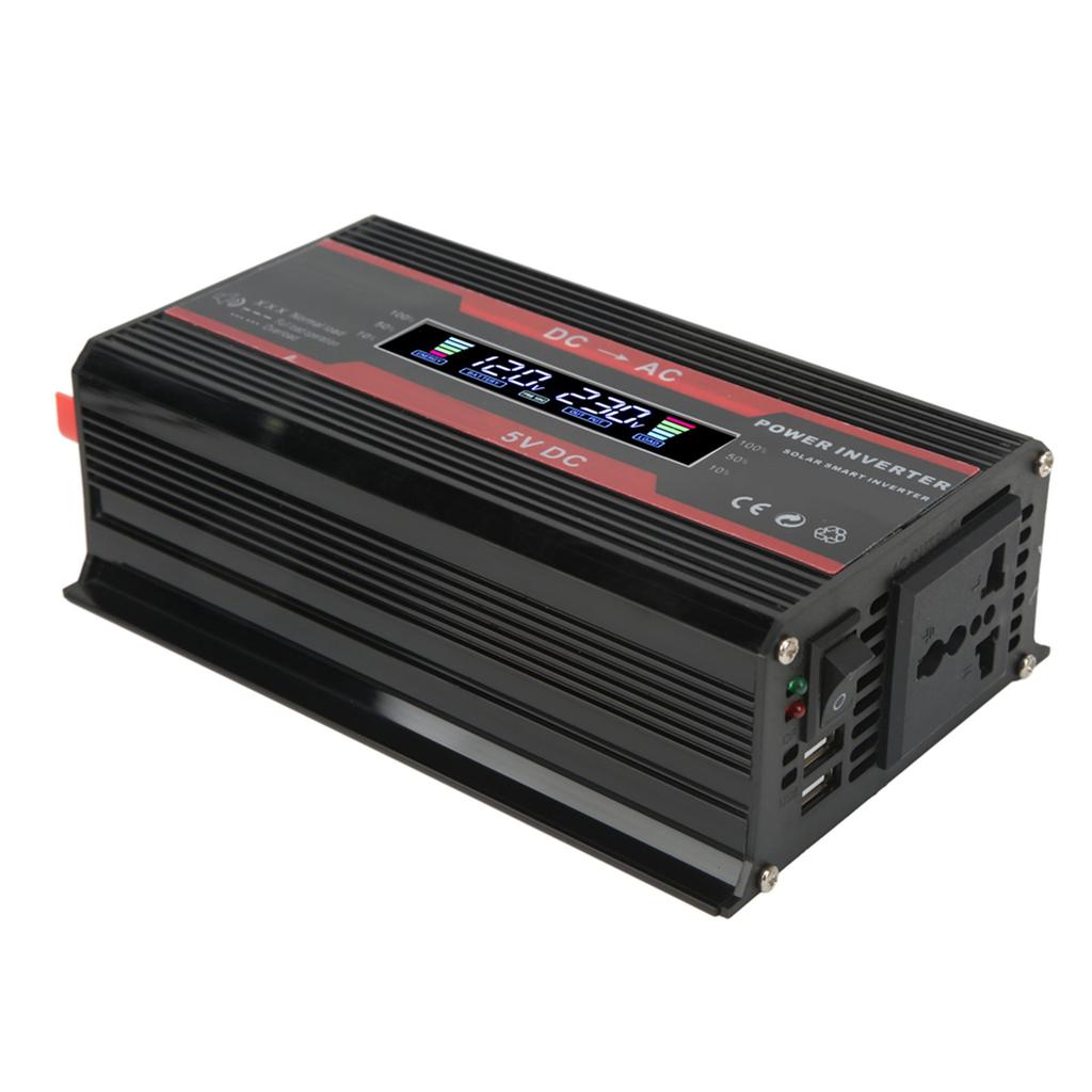 300W Modified Sine Wave Inverter Dual USB 4.2A Fast Charging Car Power Inverter with Color Digital Display 12V to 110V