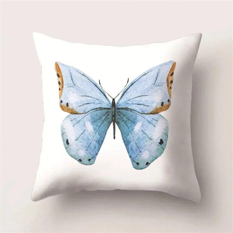 Simple Colorful Butterfly Print Pattern Luxury Home Decoration Pillowcase Living Room Sofa Car Cushion Cover