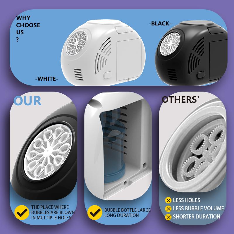 10 Hole Fully Automatic Handheld Bubble Outdoor Wedding/Children's Birthday Party Bubble Machine Without Battery Bubble Water