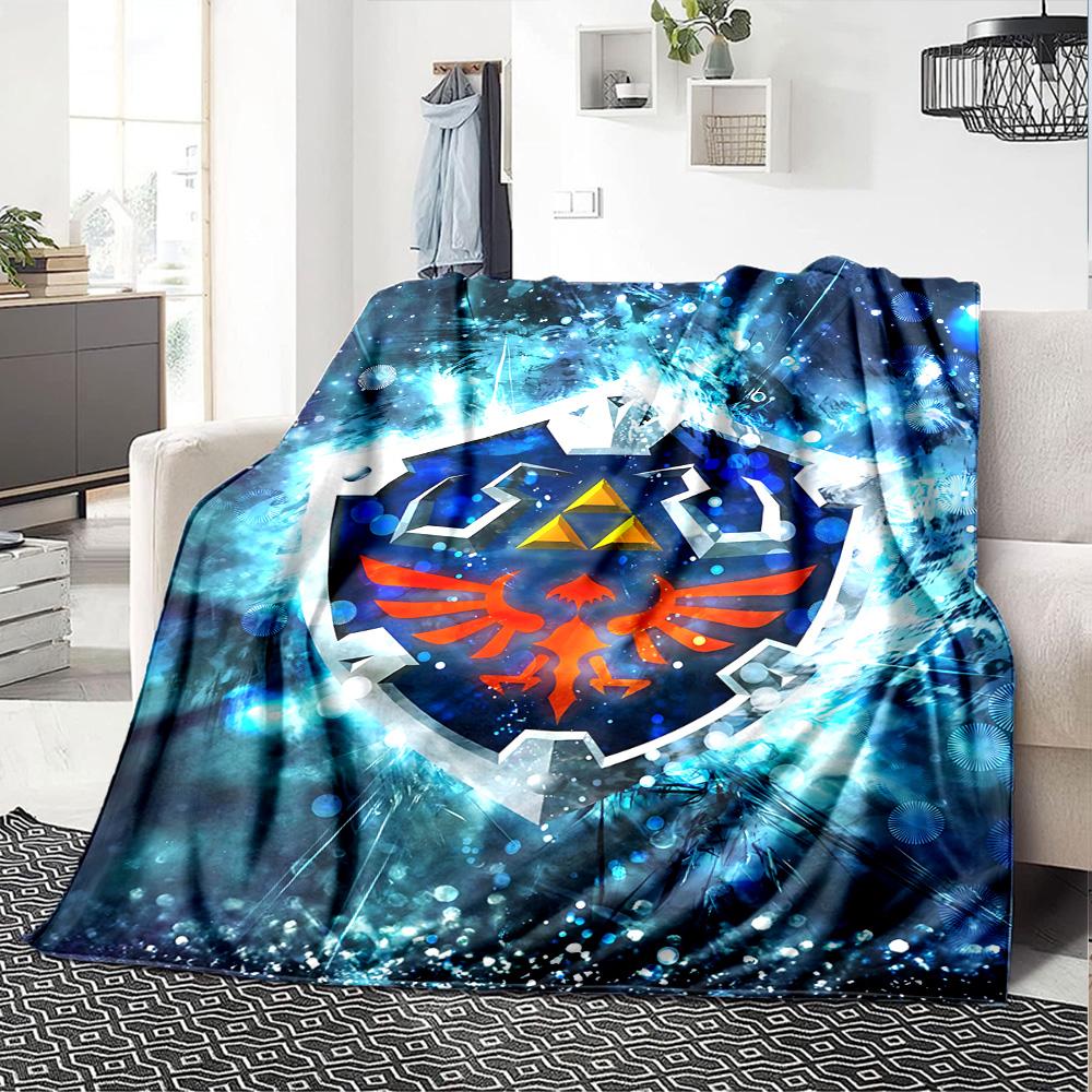 1pc Shiny Shield Fantasy Artwork flannel Blanket for Super Soft Cute Comfort Blanket for Travel Bedding Couch Sofa Blanket Y82549
