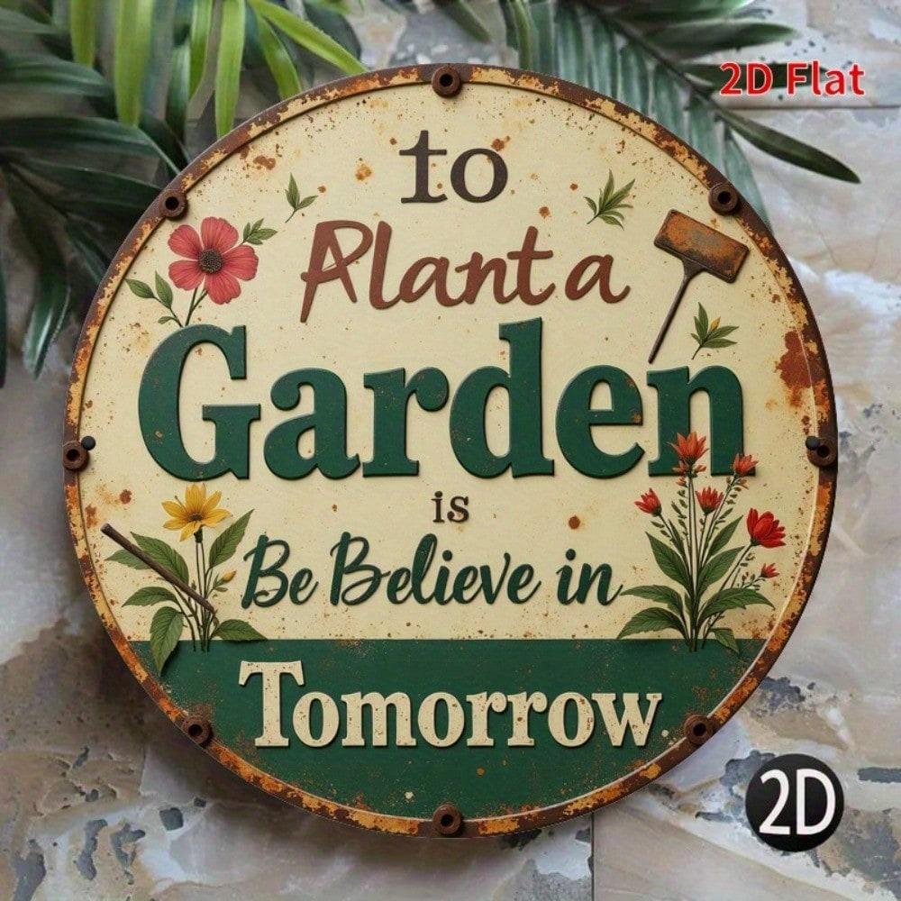 Flat 2D Metal Sign for Wall Decor