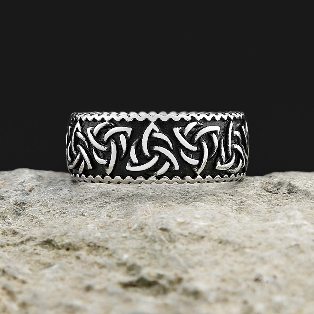 Vintage Nordischer Wikinger Keltischer Knoten Trinity Ring Für Herren Damen Edelstahl Odin Wikinger Amulett Schmuck Geschenk