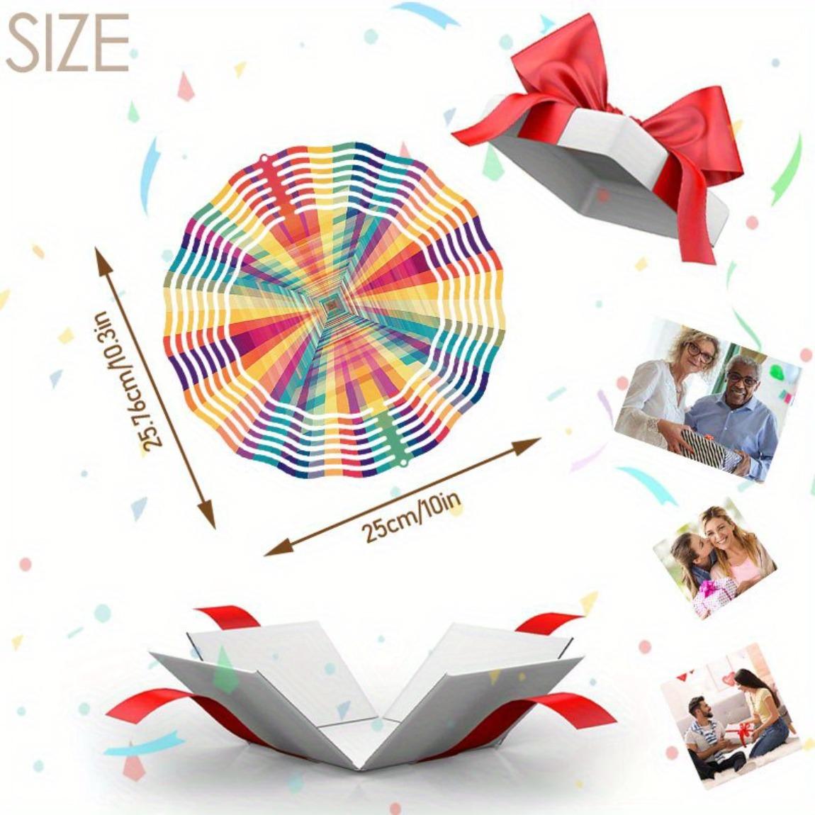 

Яркий неоновый ветряной спиннер Кинетический 3D металлический садовый декор для улицы, двора, патио, украшения для вечеринки. Не требует электричества