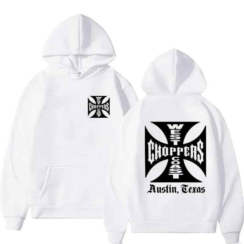 [Křížová EU velikost] Pánská mikina s logem West Coast Iron Cross Choppers