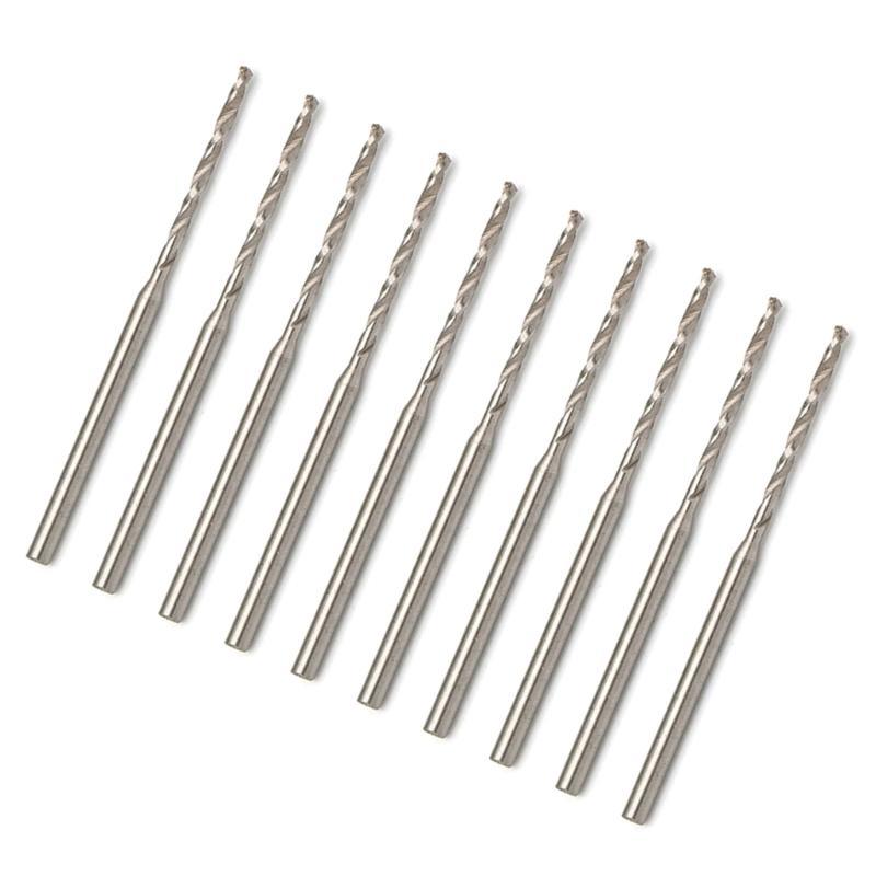 652F Multipurpose 10 Pieces 2.35mm Shank Mini Twist Drill Bits Set for Home Repair and Craft Enthusiasts Engraving Drill Bits