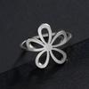 Teamer Cute Flower Ring Stainless Steel Gold Color Finger Rings Women Fashion Jewelry Romantic Birthday Gift Wholesale 2026 New