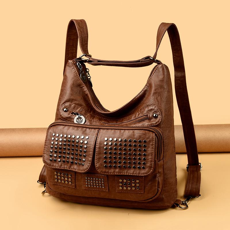 Women's Single-shoulder Bag, Double-shoulder Backpack, Women's Large-capacity Shopping Bag, Commuting Bag