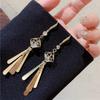 Tide Metal Fringed Earrings, High-end Temperament, Long Stud Earrings, Women's Exaggerated Earrings.