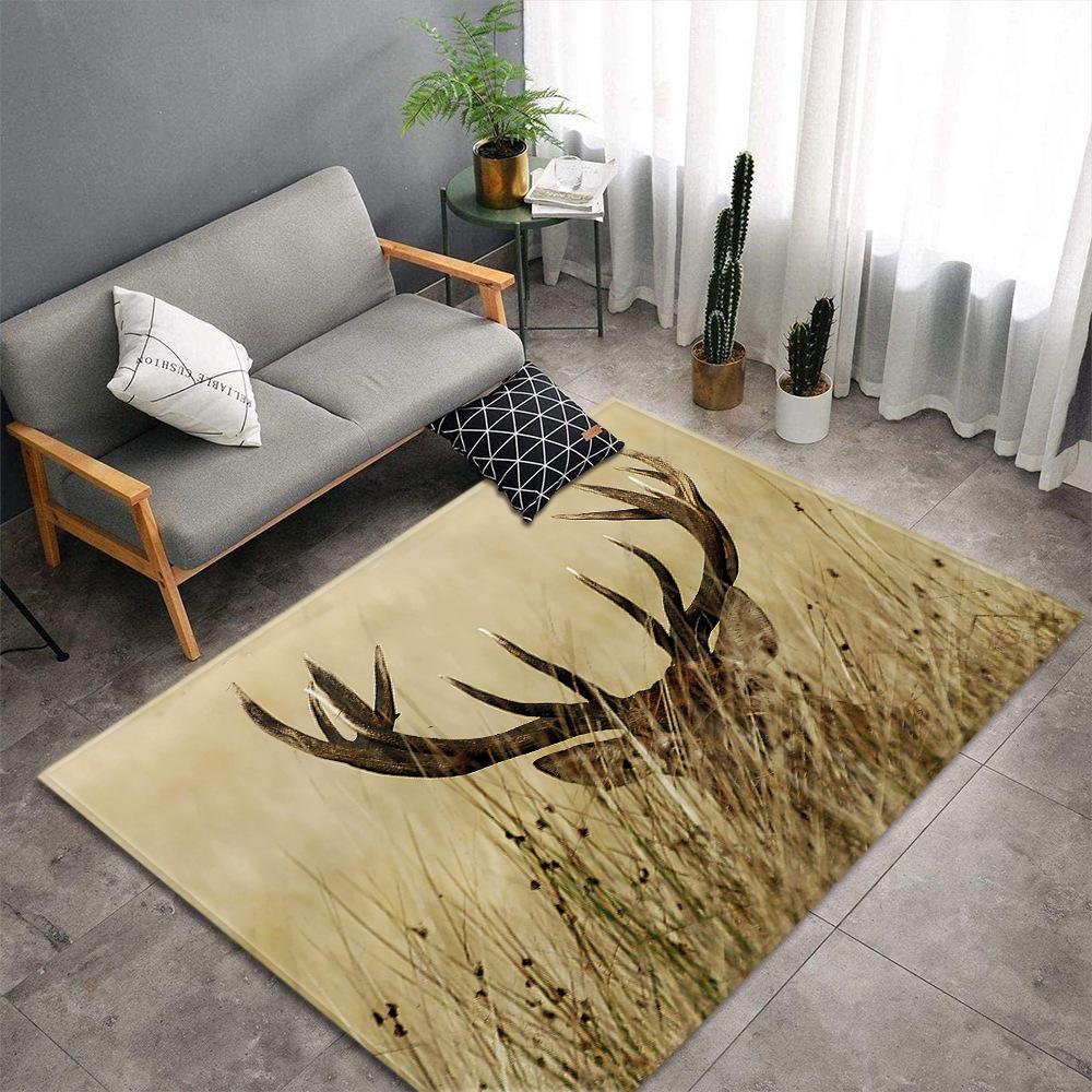 Elk Living Room Carpet Bedroom Dining Room Floor Mat Pattern Size