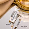 Exaggerated Glossy Buckle Stainless Steel Bracelet - Trendy and Elegant Design