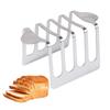 Extended Handle Toast Holder 4 Slices Bread Stand Stainless Steel Toast Rack  Restaurant
