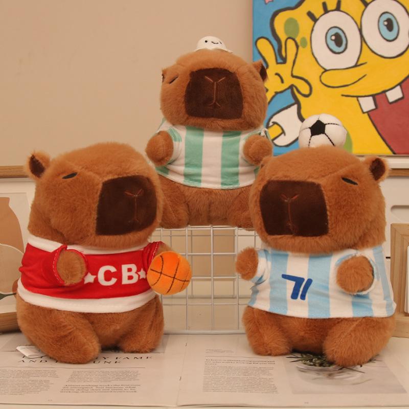 

Cute cute dressing sports kapibara plush toy doll capybara 8 inch grab machine doll gift 8 inch