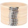 M-Modern-12 Pieces 7 Inch Wooden Embroidery Hoops Bulk Bamboo Circle Cross Stitch Hoop Round Ring For Art Craft Handy Sewing