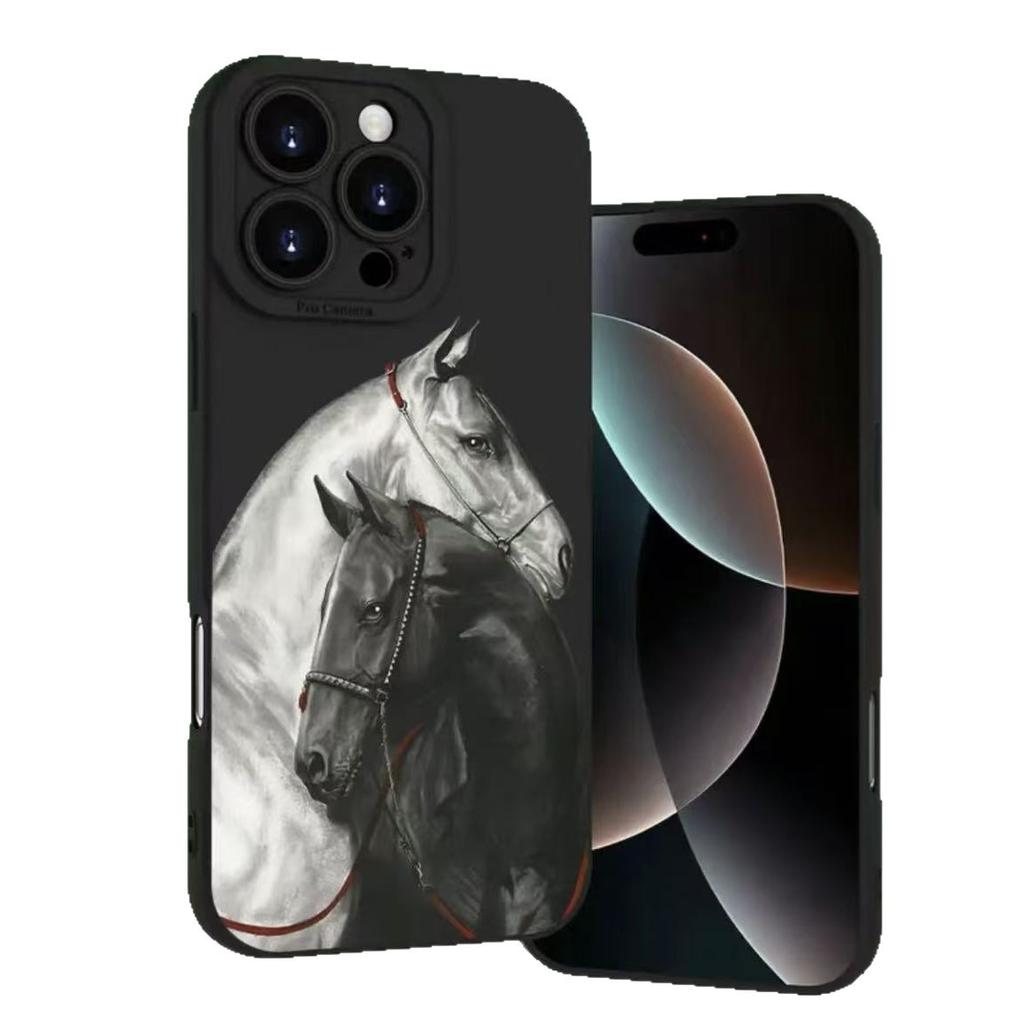 Personalized horse is suitable for iphone17promax mobile phone case Apple 16/14pro European and American 13/12/15/11pro