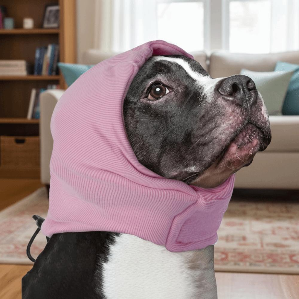 Noise Protection Dog Soothing Hood Adjustable Washable Dog Head Wrap Warm Breathable Ear Protection Muffs Anxiety Relief