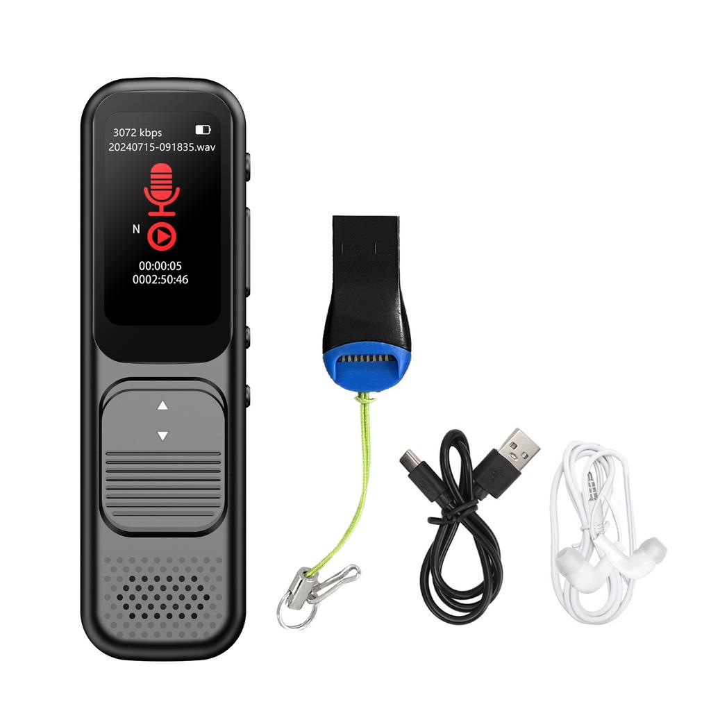 Digital Voice Recorder 3072kps 80H Recording Noise Reduction USB C Voice Activated Recorder for Lectures Meetings Interviews