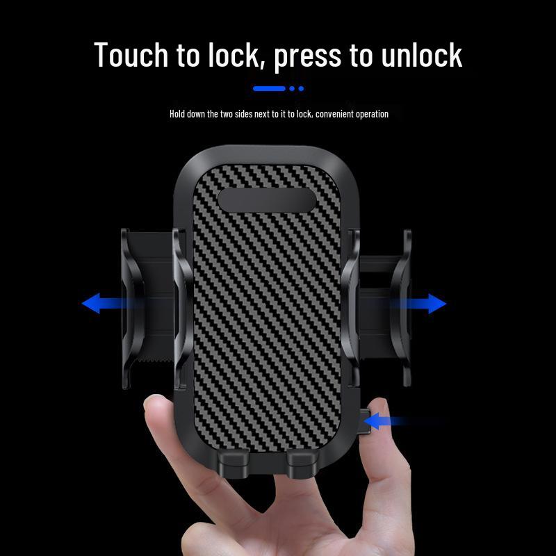 Universal Car Dashboard & Air Vent Phone Mount with Suction Cup and Carbon Fiber Design