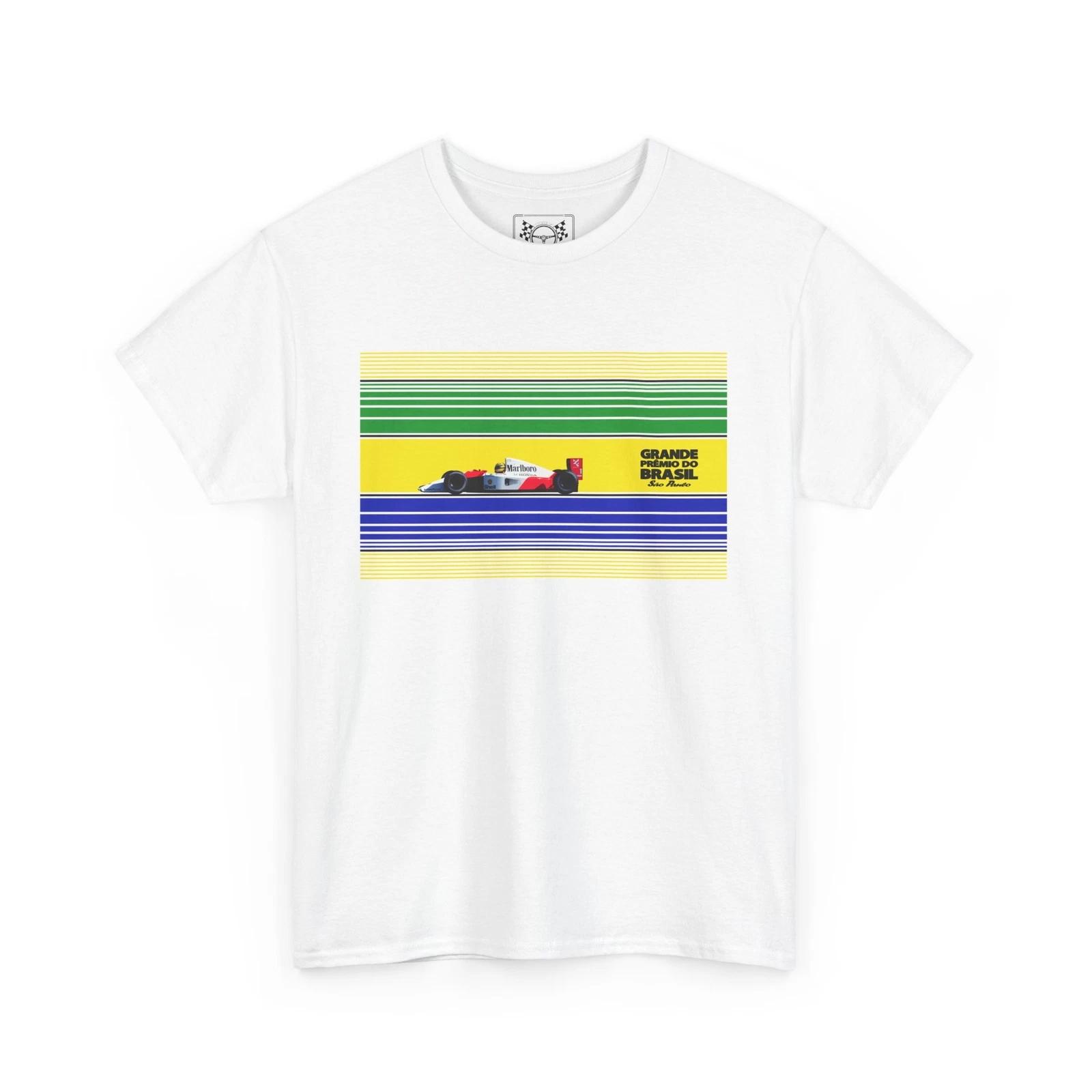 

Brazilian GP T-Shirt - Ayrton Senna Interlagos Victory Tee - Formula Fans Gift XL