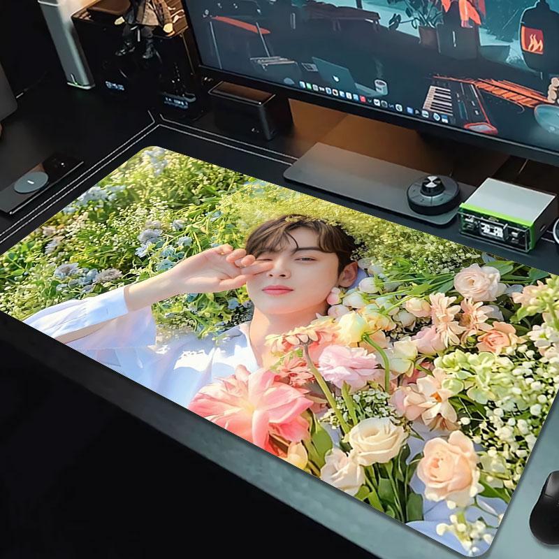 Floral Dream Large Size Mouse Pad Large Gaming Table Cushion Nonslip Laptop Tablet Big Mousepad Xxl Mat Mini Pc Playmat With Lock Edge