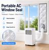 Padded Portable AC Window Seal Kit Silver Coated Sliding Window Vent Cloth for Air Conditioner Exhaust Hose Insulation