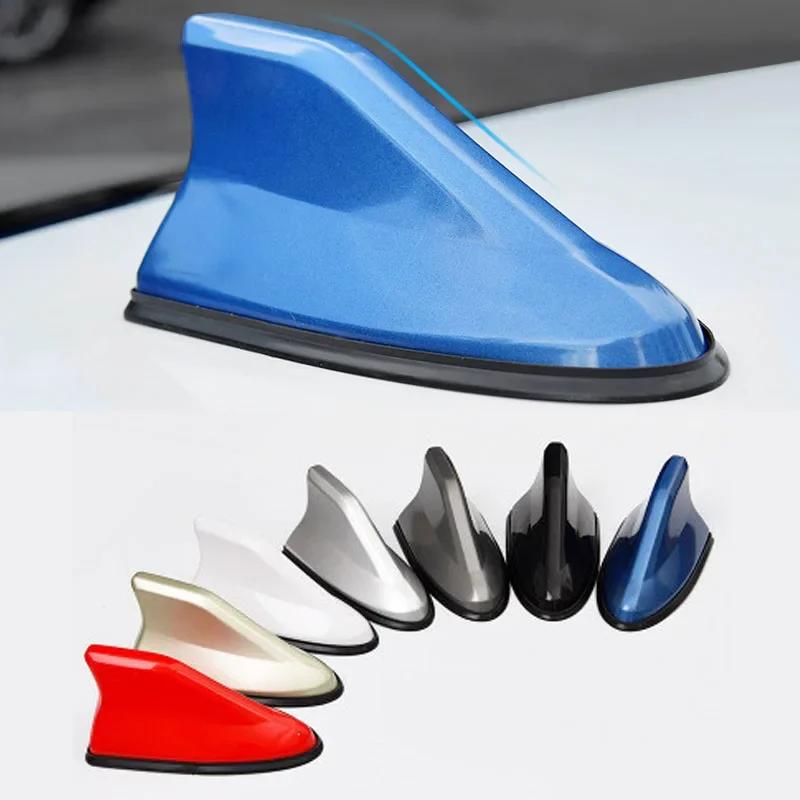 16cm Universal Carbon Fiber Look Car Roof Top Mount Shark Fin Aerial Antenna Toppers Auto Radio AM FM Antenna Signal Amplifier