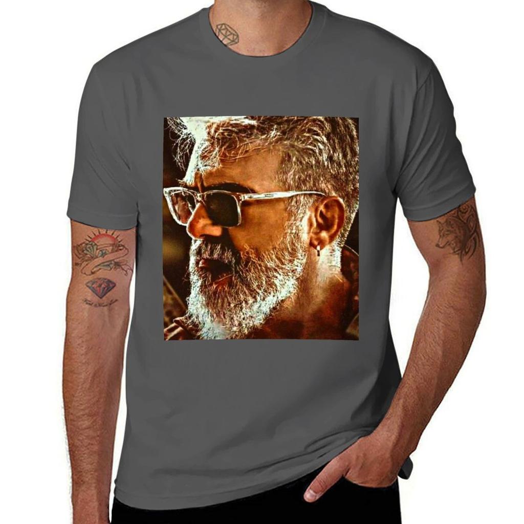 NEW RELEASE 2023 JANUARY THALA AJITH THUNIVU TShirt Plus Size Basic Cotton TShirt