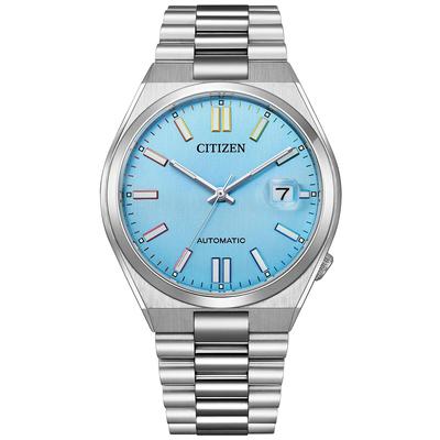 Hodinky Citizen Collection Mechanické hodinky Automatické Ruční natahování Vodotěsné Tyrkysově Modré TSUYOSA Collection Stříbrné [Citizen] NJ0151-53L Pánské