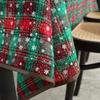American Christmas Tablecloth Fabric Nordic Ins Style Coffee Table Cloth Plaid Dining Table Mat New Year'S Table Cover