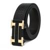High-End Men's Genuine Leather Belt with Automatic Buckle - No-Tooth Design for Casual and Business Wear