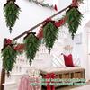 1pc50cm Simulated Soft-Glue Norfolk Needle Wall Hanging Christmas Tree Upside Down Vine Green Plant Holiday Decoration
