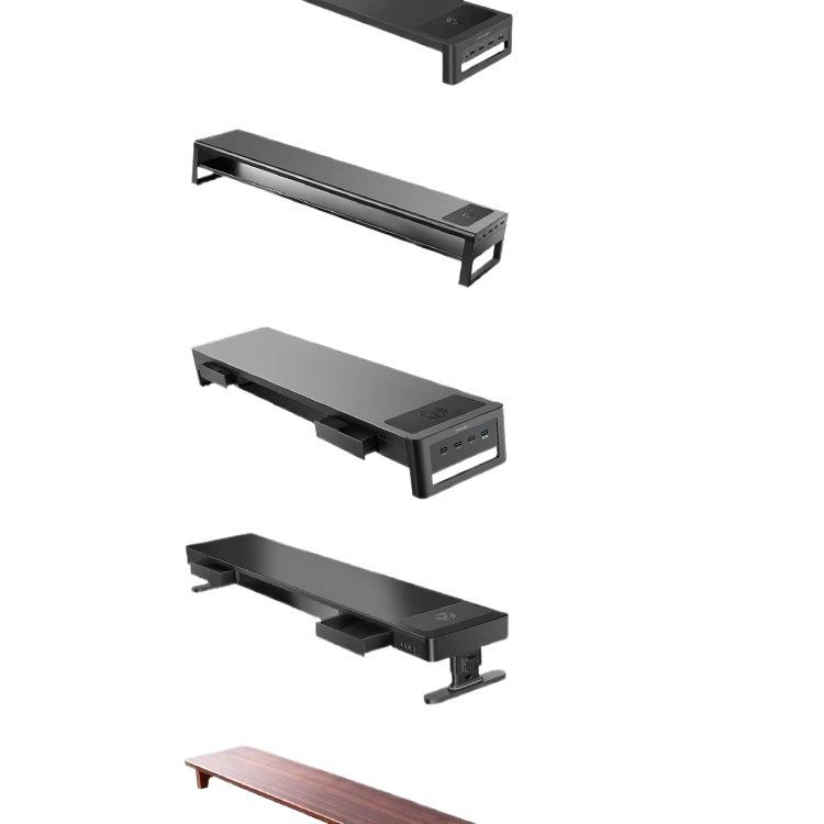 RGB Computer Monitor Riser Stand with USB Ports and Storage