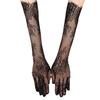 Bridal Lace Gloves Women Lace Arm Sleeves Elegant Long Gloves Fingerless or Five-Finger Gloves for Wedding Prom Tea Party